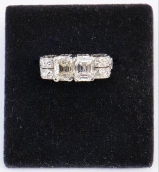 Platin Ring - Platin, Diamant - 1980