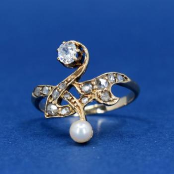 Ring - Gold, Diamant - 1910